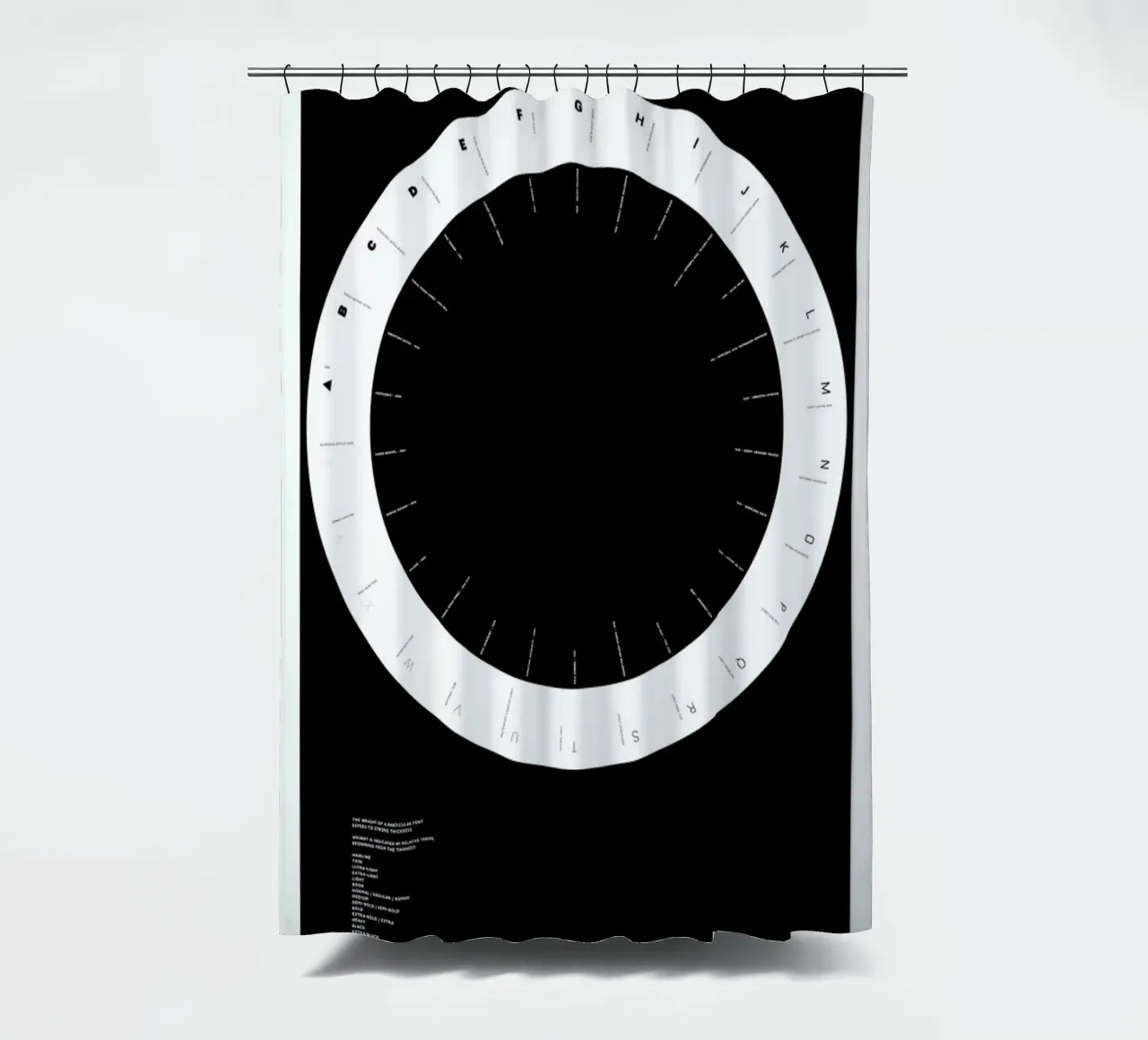 Width Classification rideau de douche de Marcin Plonka