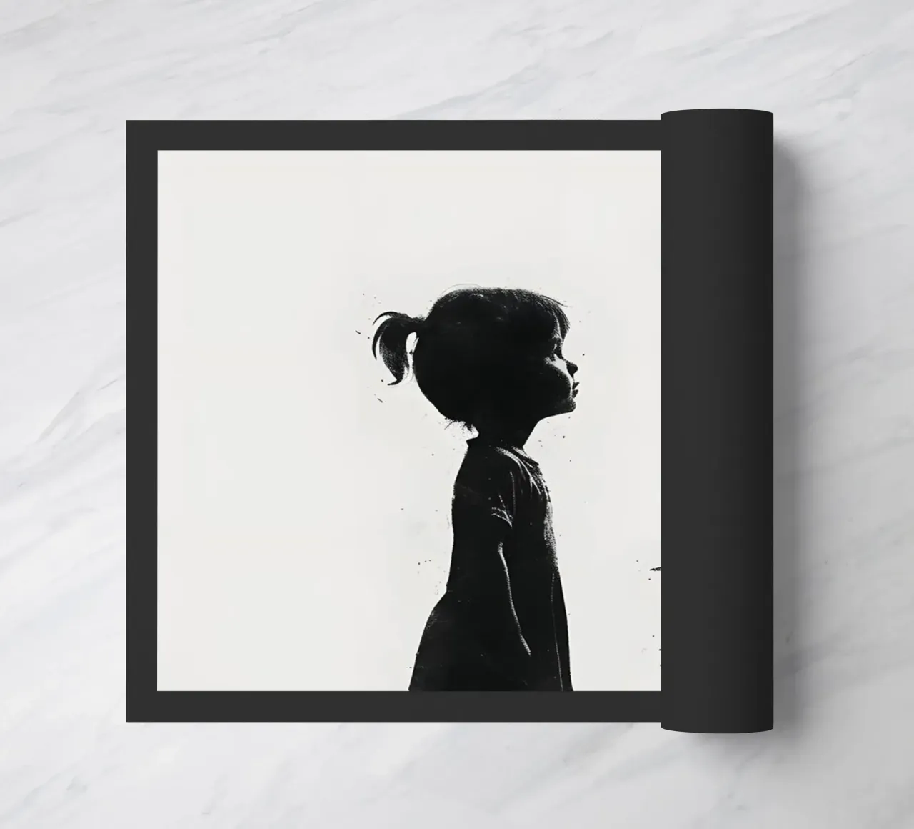 Ragazza e fiore zerbino da M-Ulrich-Digital Art