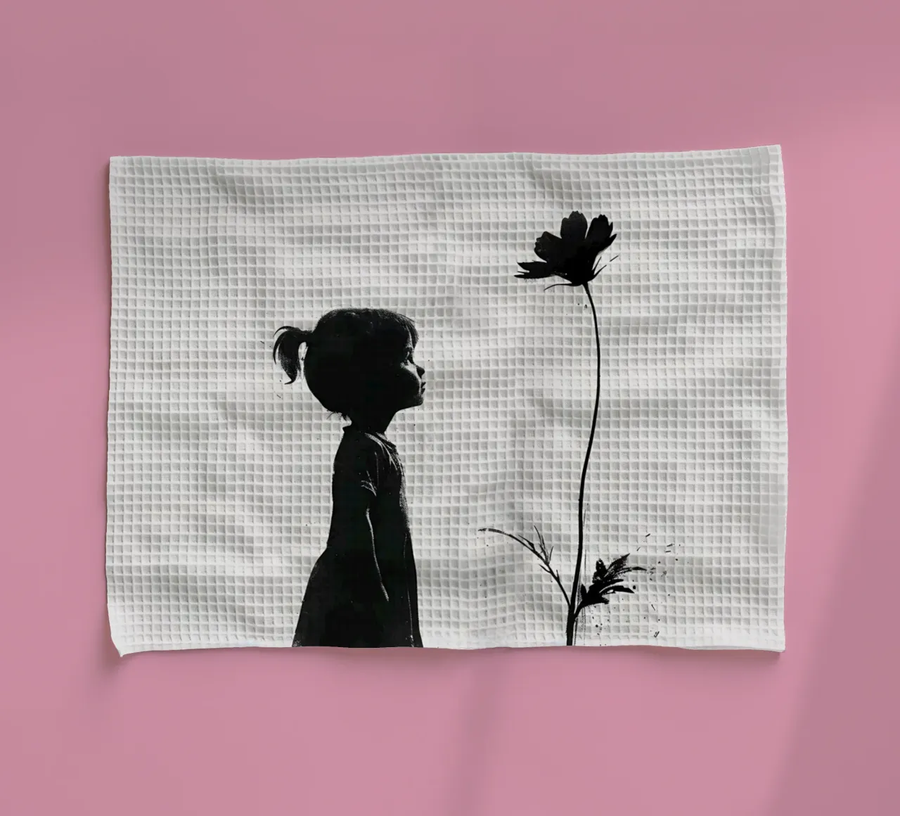 Ragazza e fiore canovaccio da cucina da M-Ulrich-Digital Art