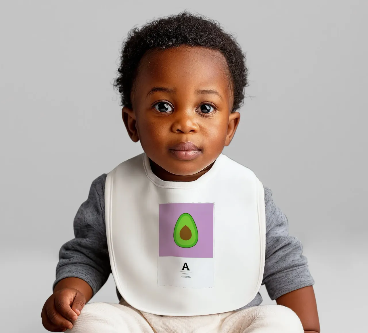„The Food Alphabet“ - A like Avocado bavaglino da BLAEK Design Studio