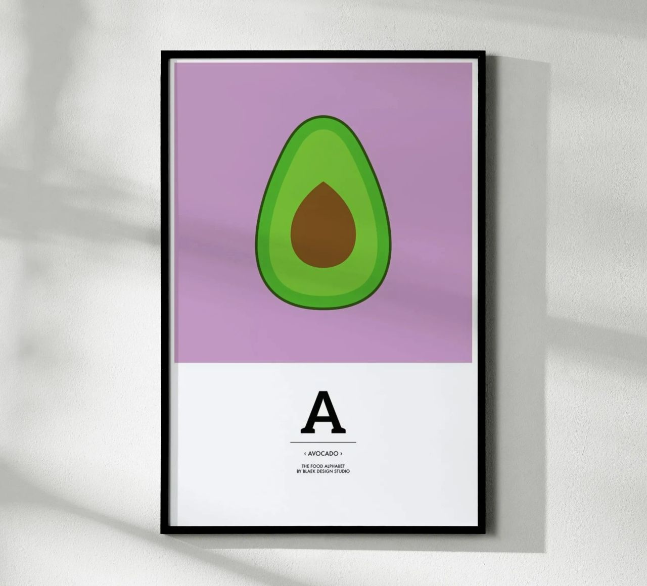 „The Food Alphabet“ - A like Avocado poster by BLAEK Design Studio