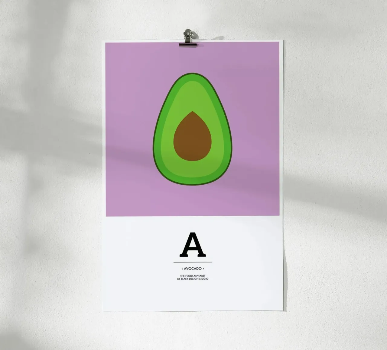 „The Food Alphabet“ - A like Avocado carta hahnemühle da BLAEK Design Studio