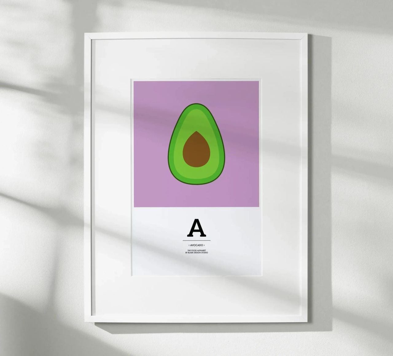 „The Food Alphabet“ - A like Avocado poster by BLAEK Design Studio