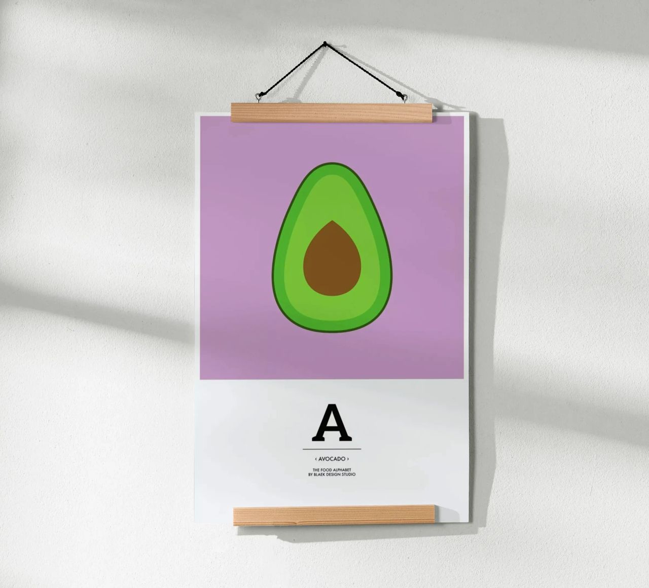 „The Food Alphabet“ - A like Avocado poster by BLAEK Design Studio