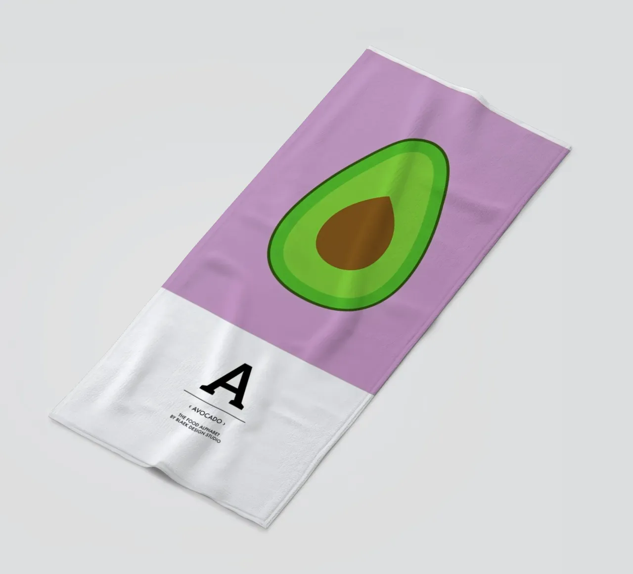 „The Food Alphabet“ - A like Avocado telo mare da BLAEK Design Studio