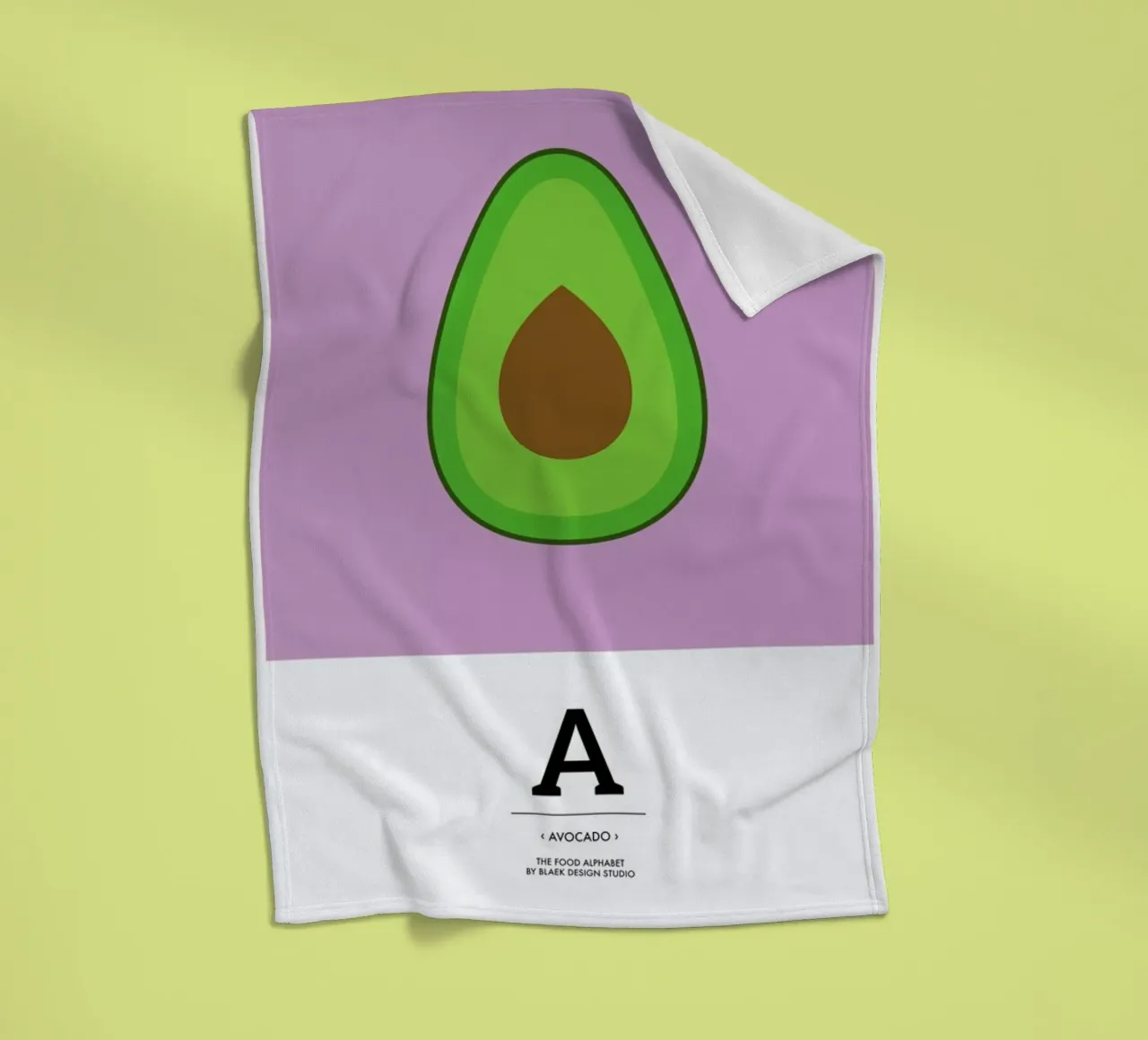 „The Food Alphabet“ - A like Avocado coperta in pile da BLAEK Design Studio