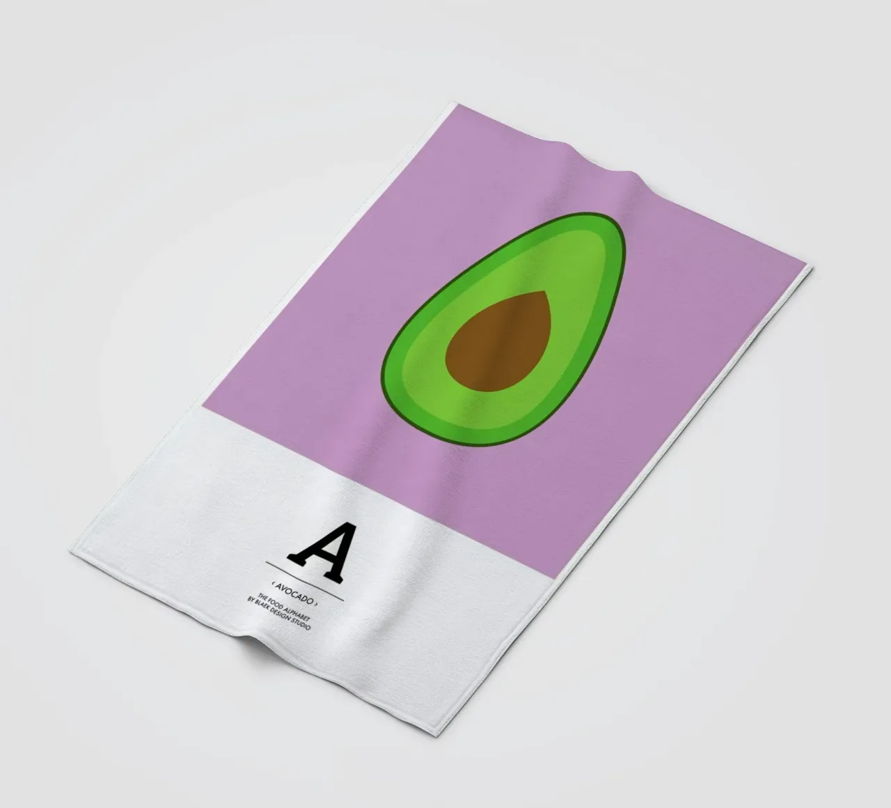 „The Food Alphabet“ - A like Avocado coperta in pile da BLAEK Design Studio