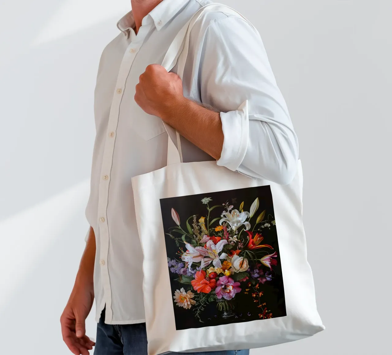 Maximalist Bouquet borsa in juta da Gypsy Galleria