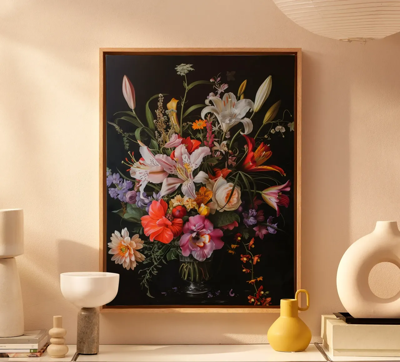 Maximalist Bouquet tela con Cornice a cassetta da Gypsy Galleria