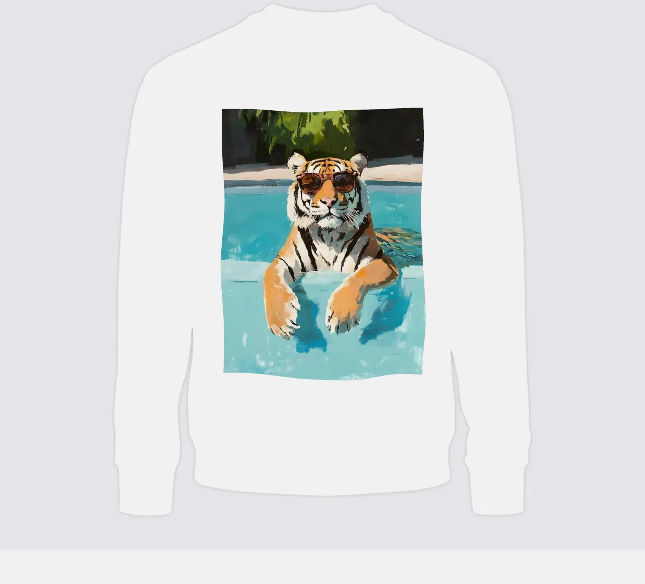 Chilling Tiger by the Pool felpa da Gypsy Galleria