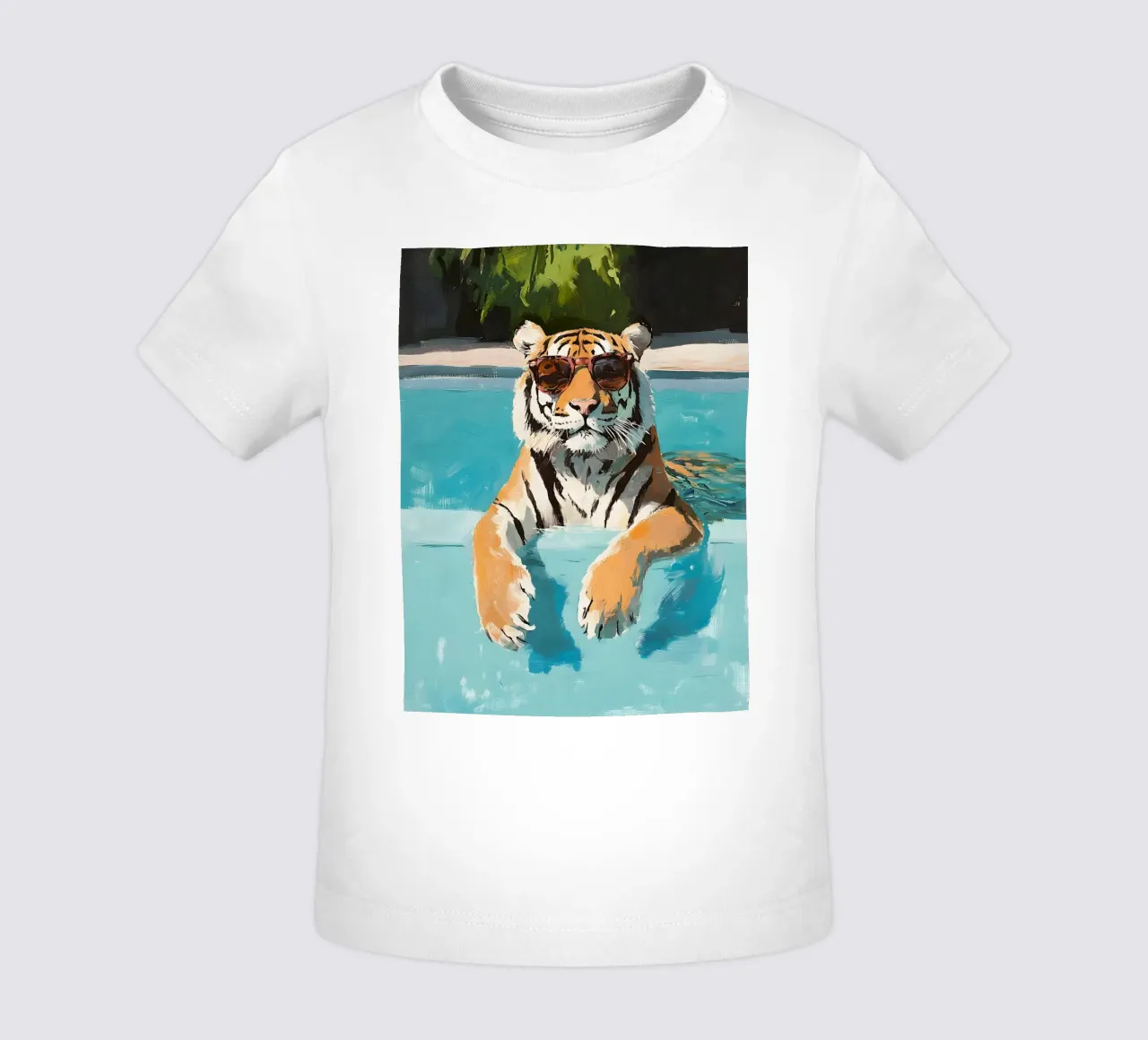 Chilling Tiger by the Pool maglietta neonato da Gypsy Galleria