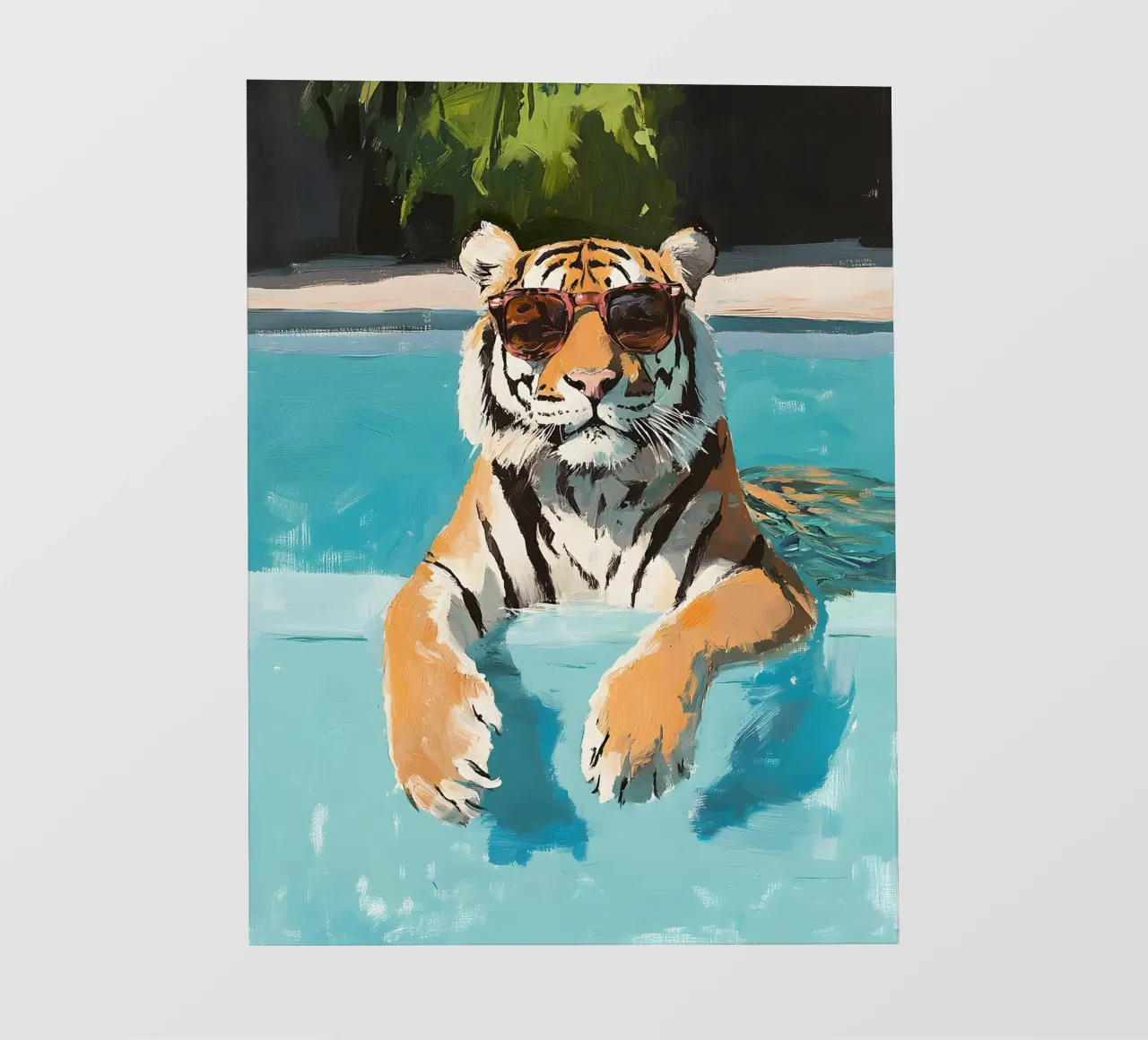 Chilling Tiger by the Pool telo in pvc da Gypsy Galleria