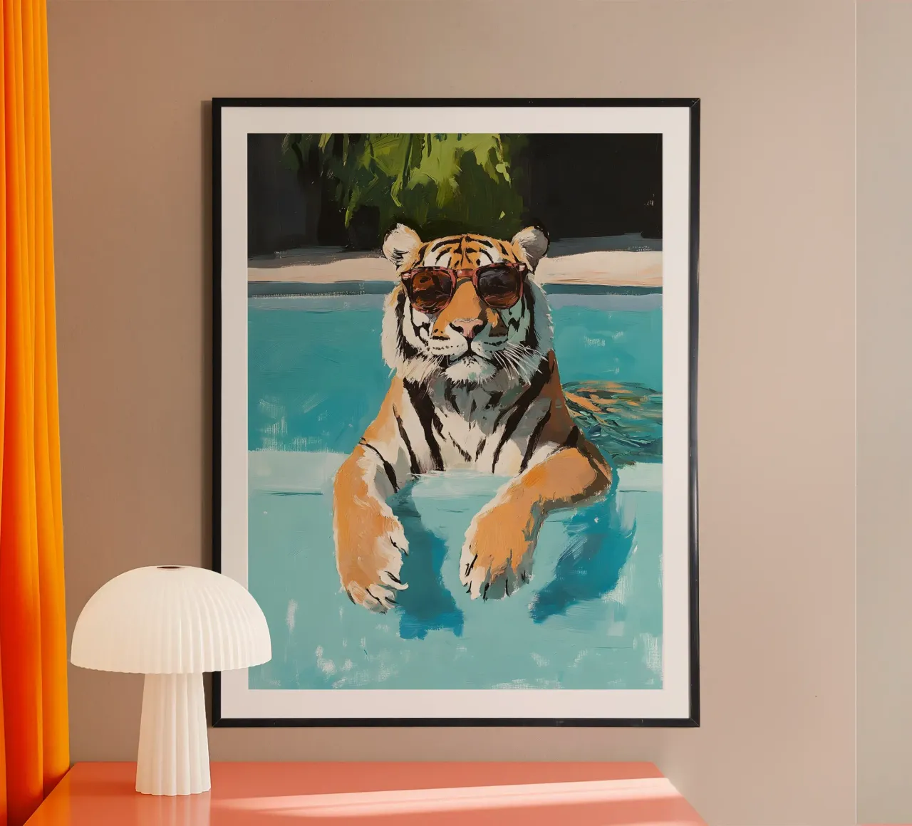 Chilling Tiger by the Pool poster da Gypsy Galleria