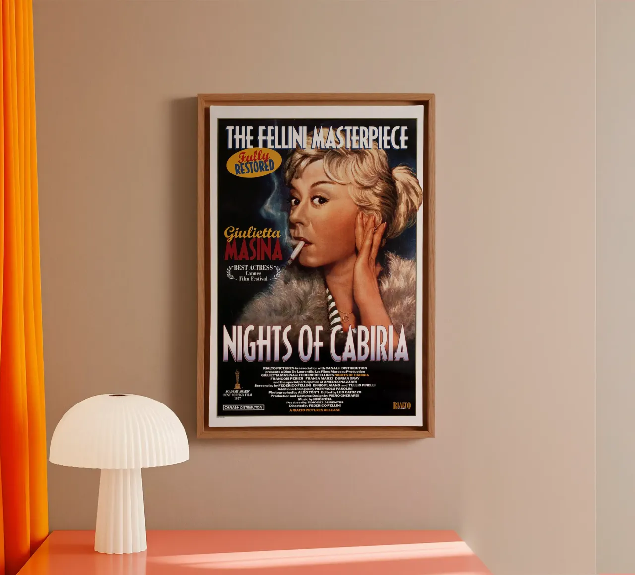 Nights of Cabiria canvas with Floater frame by Attaboy Dsgn