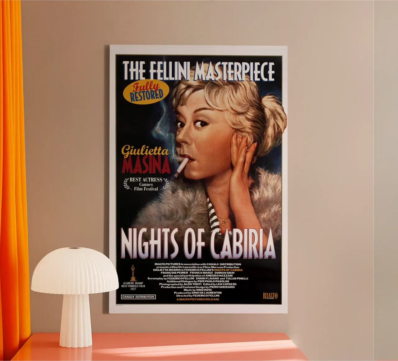 Nights of Cabiria canvas with Floater frame by Attaboy Dsgn