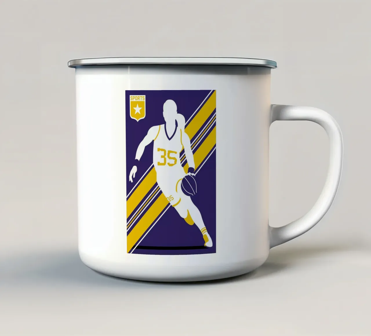 Basketball 3 tazza in smalto da Bo Lundberg