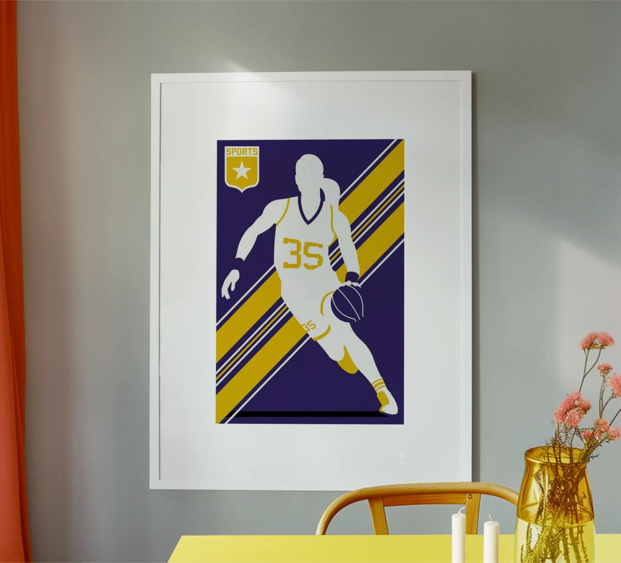 Basketball 3 poster by Bo Lundberg