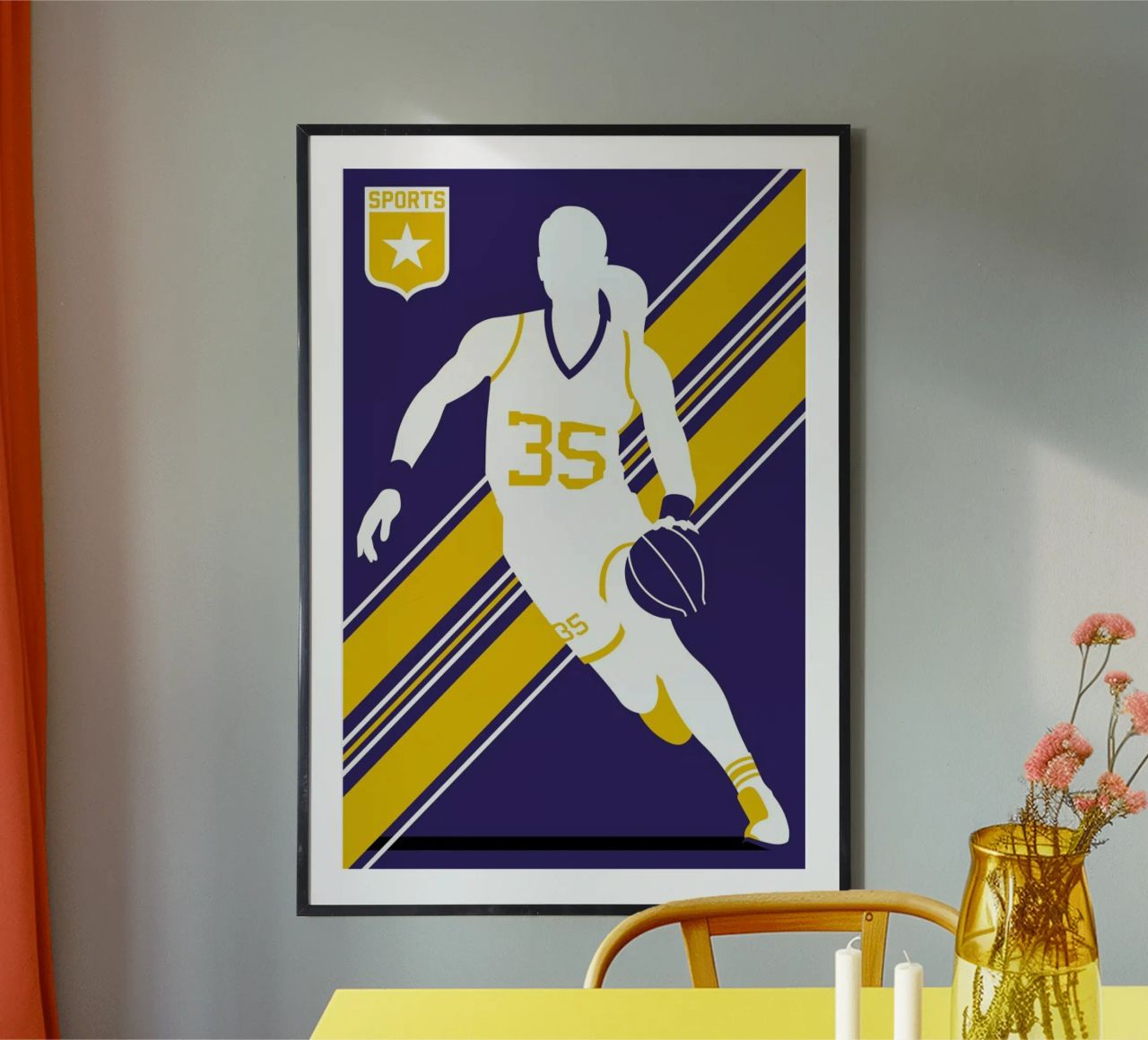 Basketball 3 poster by Bo Lundberg