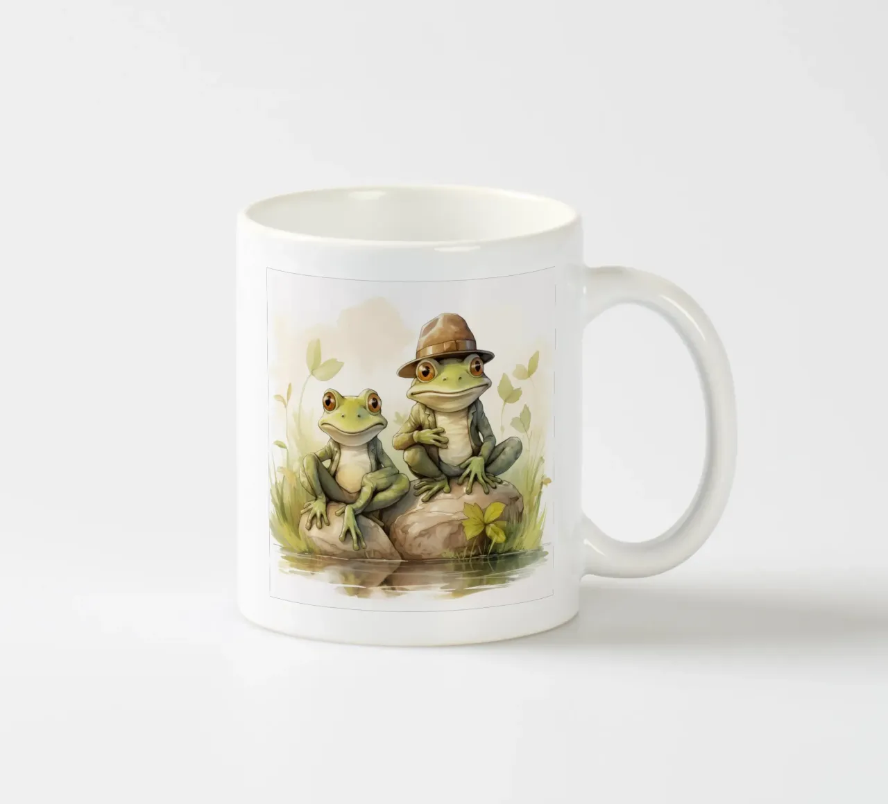 Duo di rane retrò tazza in ceramica da Funny Animals