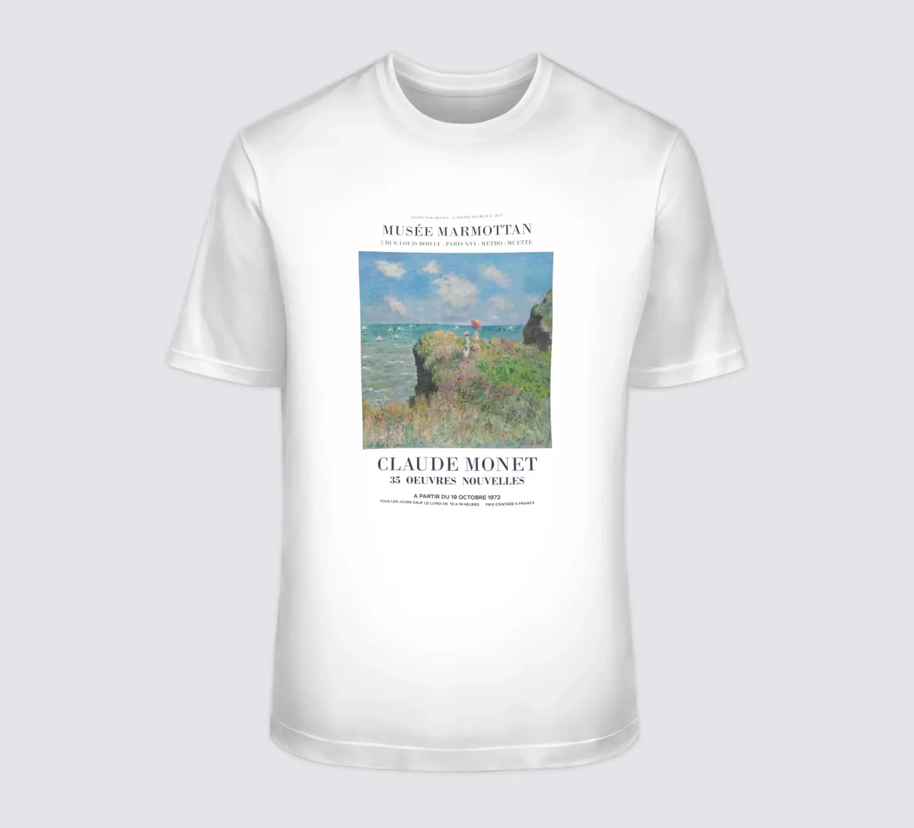 Mostra d'arte su Monet t-shirt da Vintagrafica