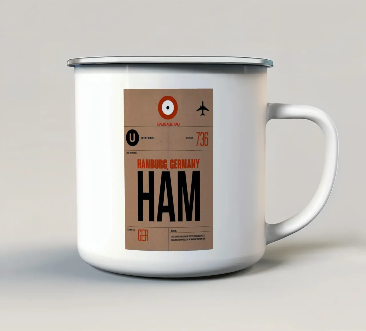 HAM-Hamburg tazza in smalto da Naxart