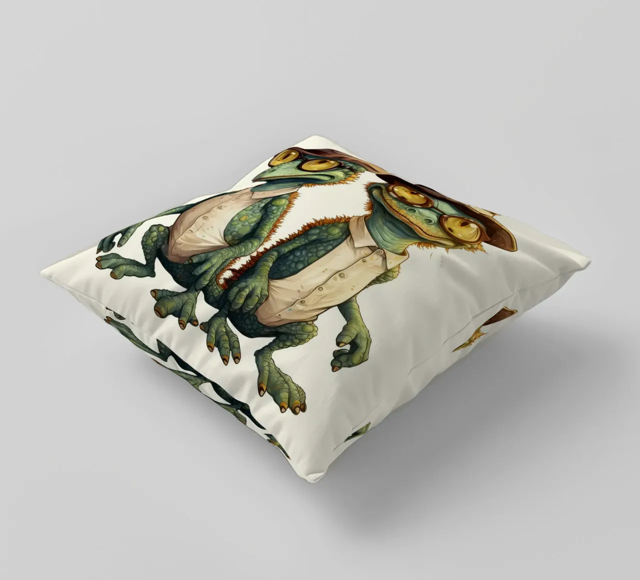 Cartoni animati retro Funny Cute Geckos cuscino da Funny Animals