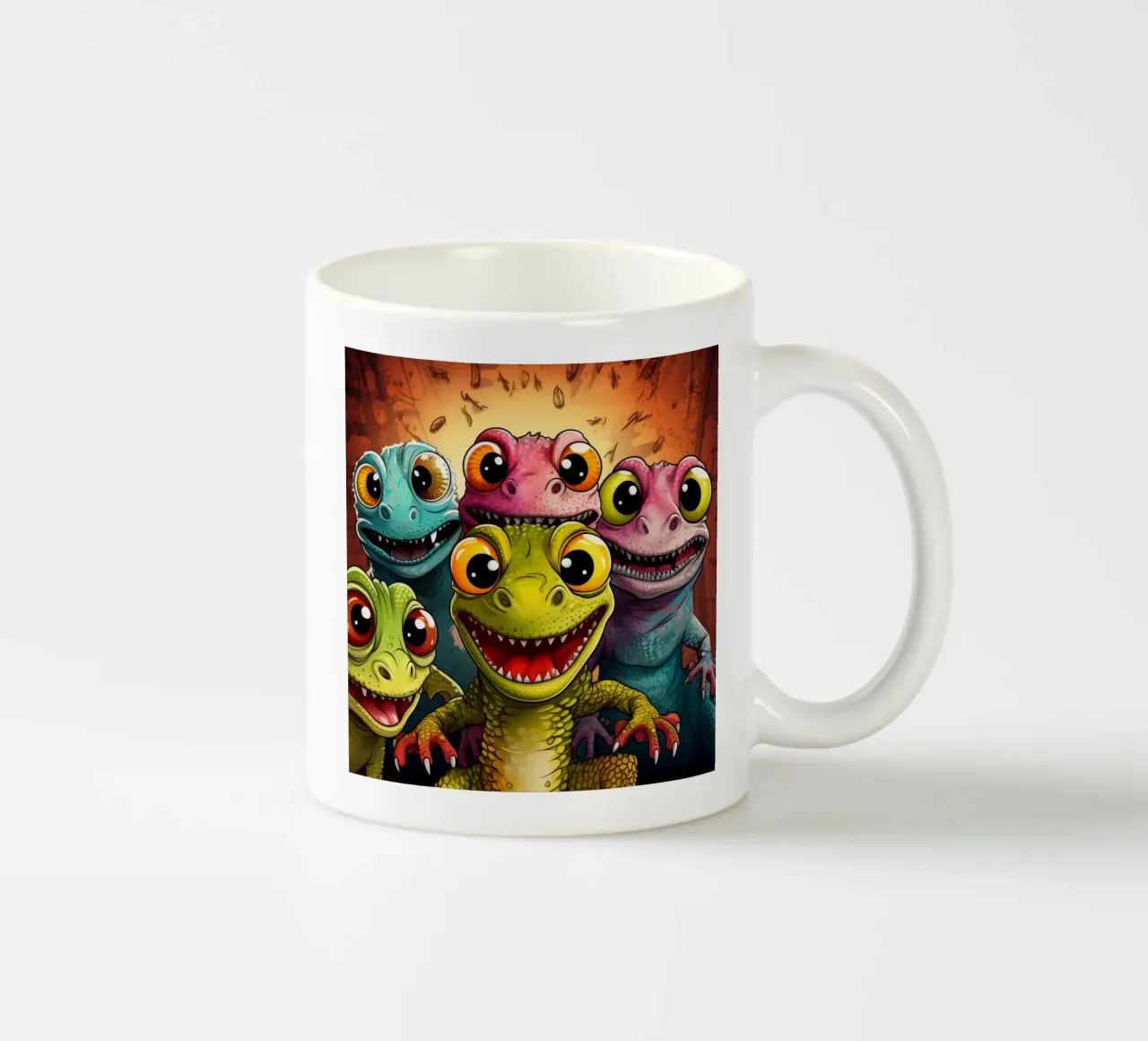 Gang di gechi retrò tazza in ceramica da Funny Animals