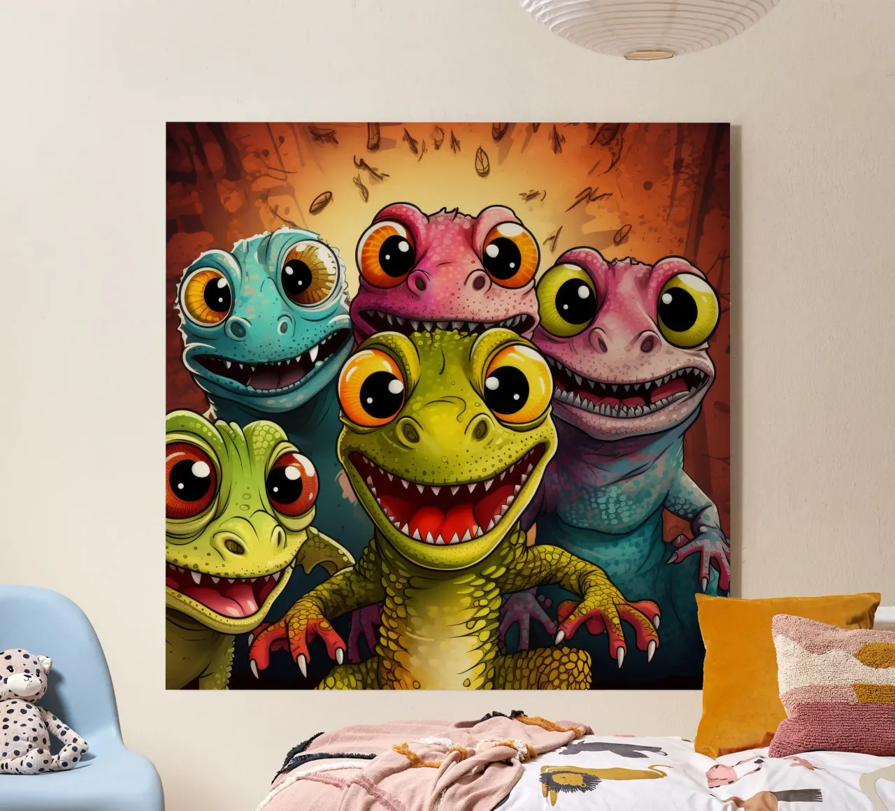 Gang di gechi retrò plexiglass da Funny Animals