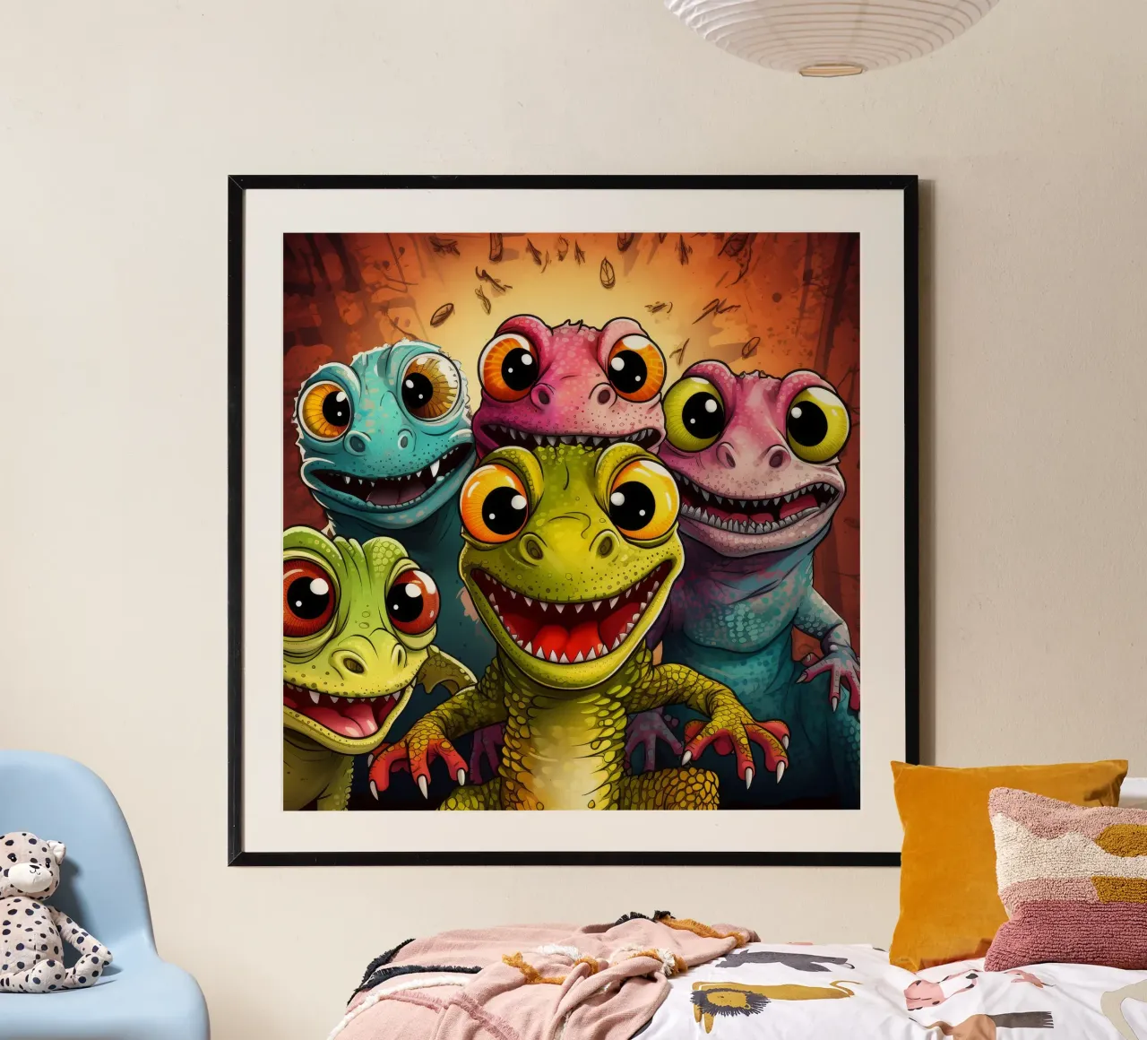 Gang di gechi retrò carta hahnemühle da Funny Animals