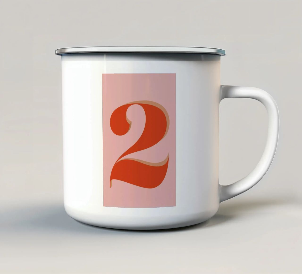 Number 2 tazza in smalto da daylight design studio