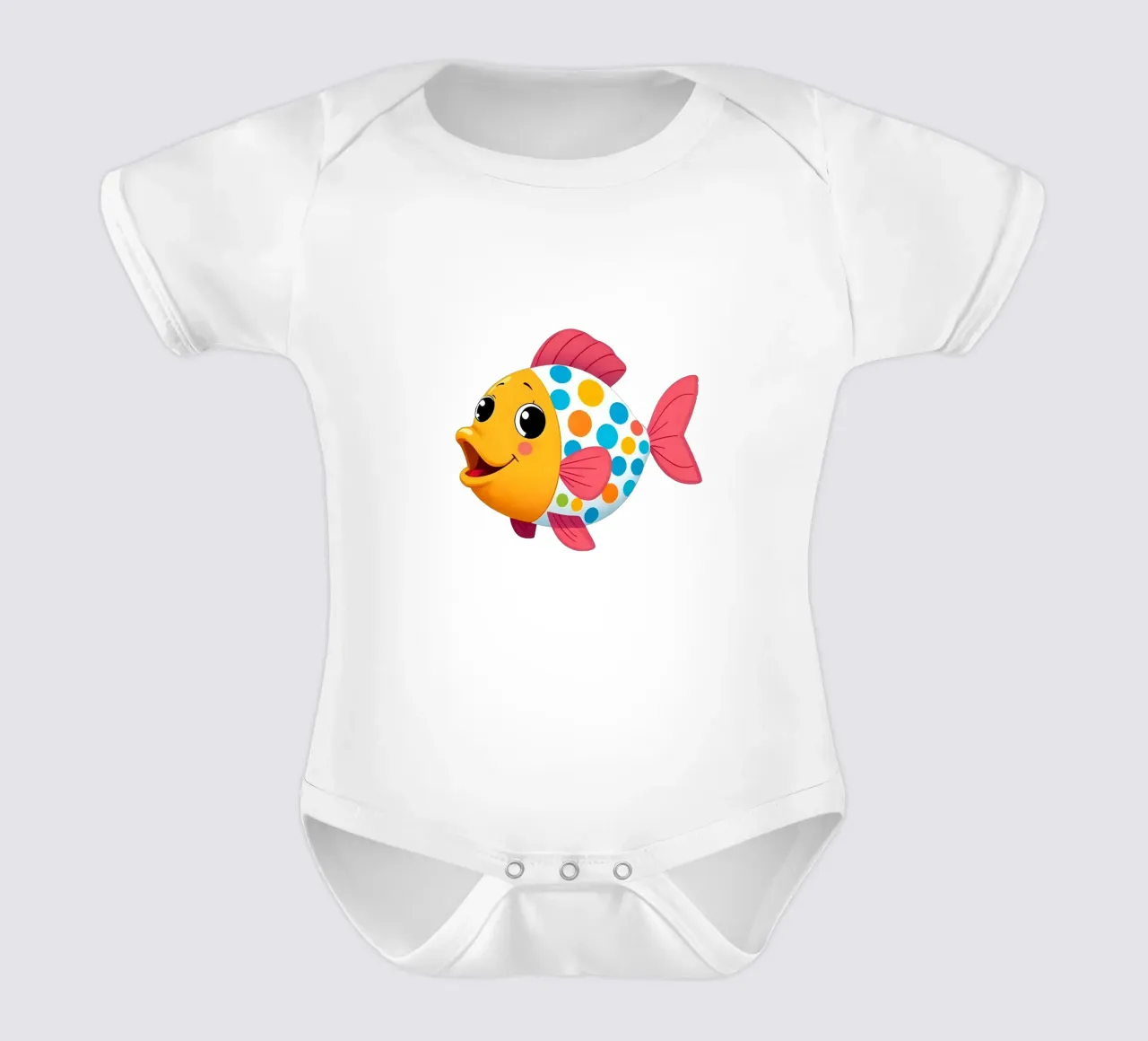 Pesce_4a body neonato maniche corte da Tierisch bunt by LK