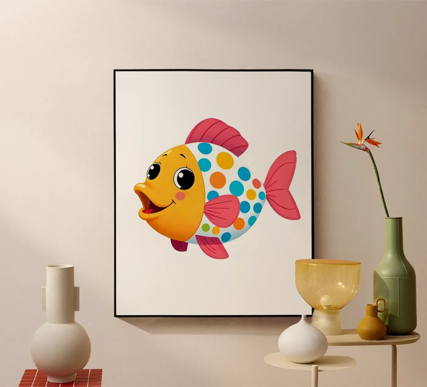 Fish_4a acryl van Tierisch bunt by LK
