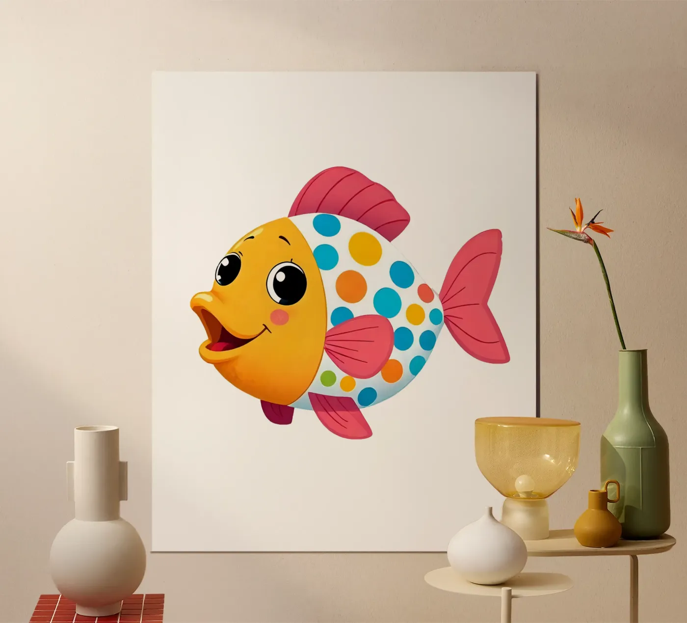 Vis_4a poster van Tierisch bunt by LK