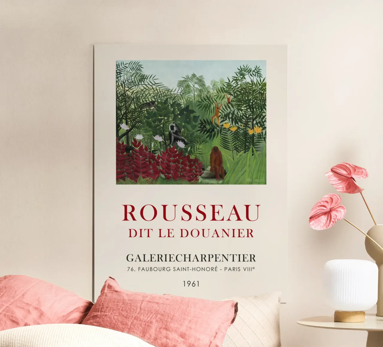 Mostra d'arte di Henri Rousseau poster con telaio in alluminio da Vintagrafica