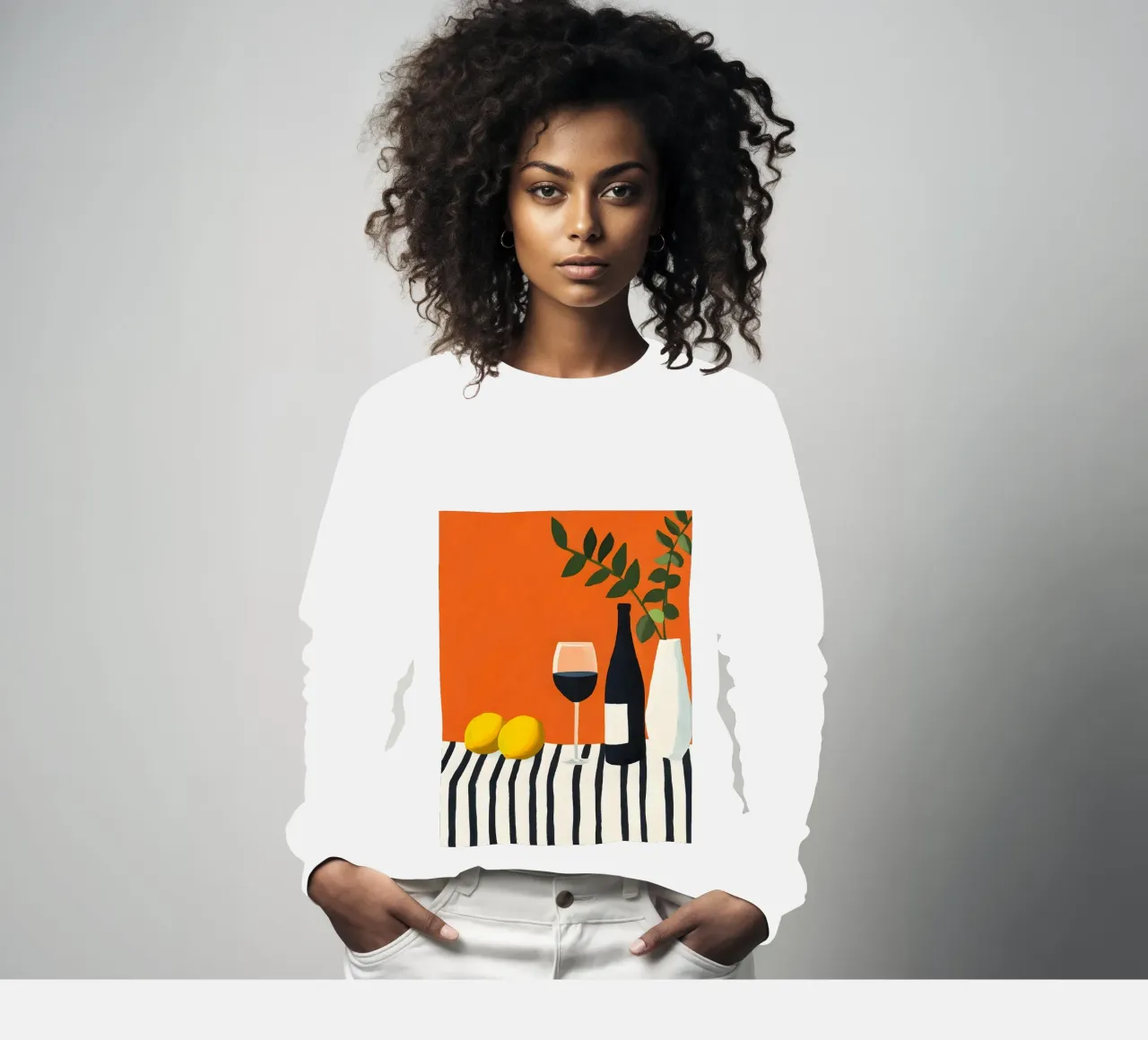 Red Wine sweatshirt by Gypsy Galleria