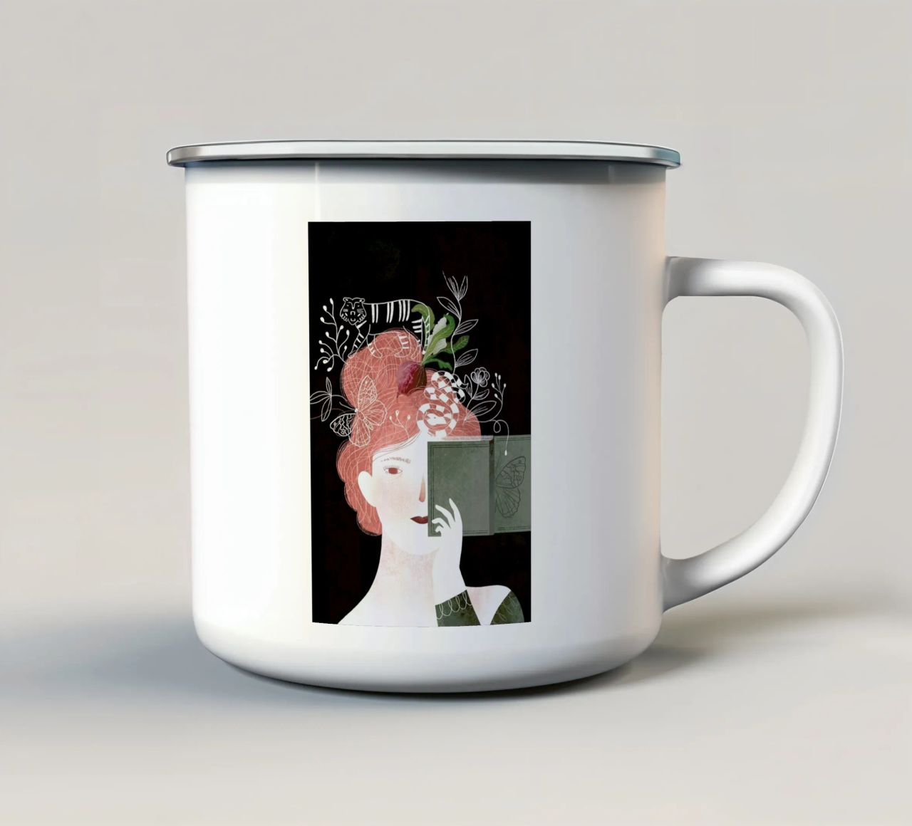 You Are What You Read tazza in smalto da Amalia Restrepo