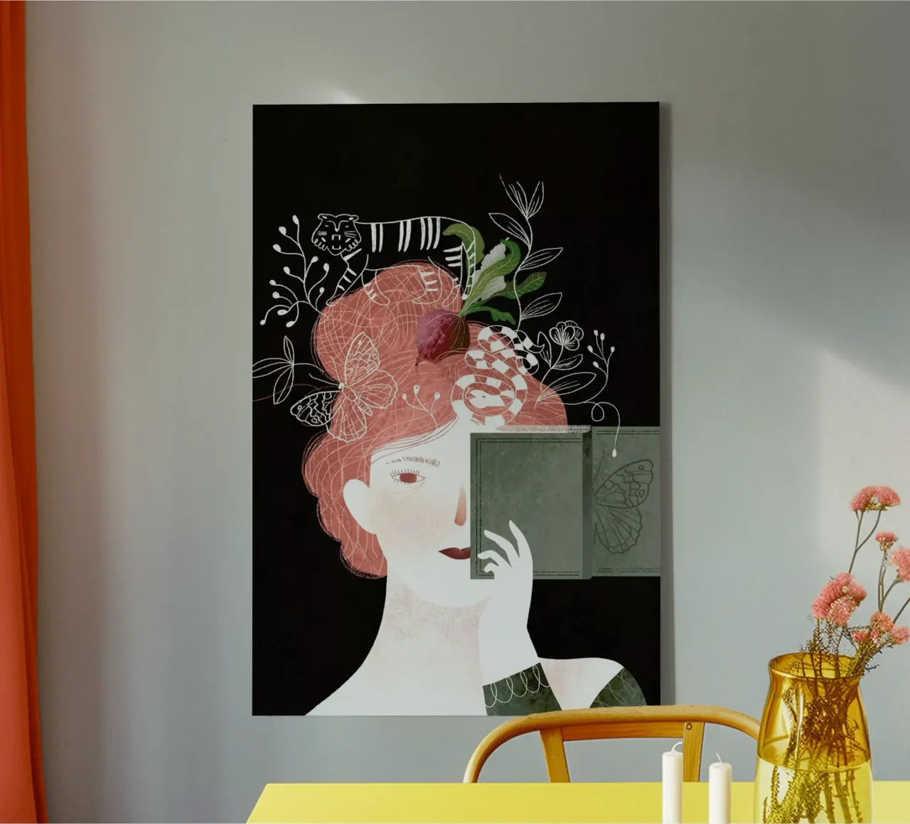 You Are What You Read canvas met Baklijst van Amalia Restrepo