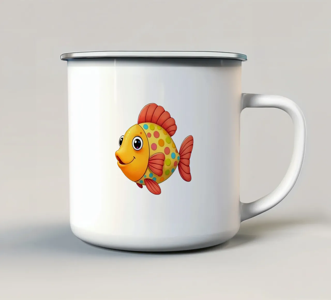 Pesce_5a tazza in smalto da Tierisch bunt by LK