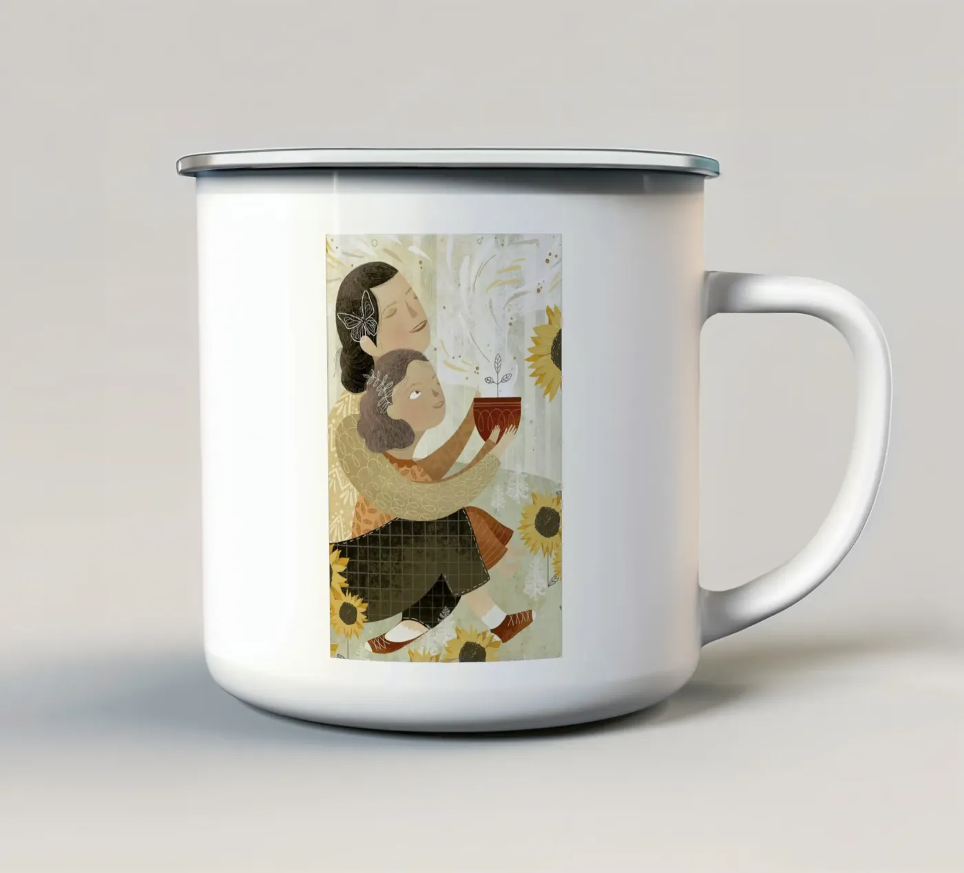 Magic enamel mug by Amalia Restrepo