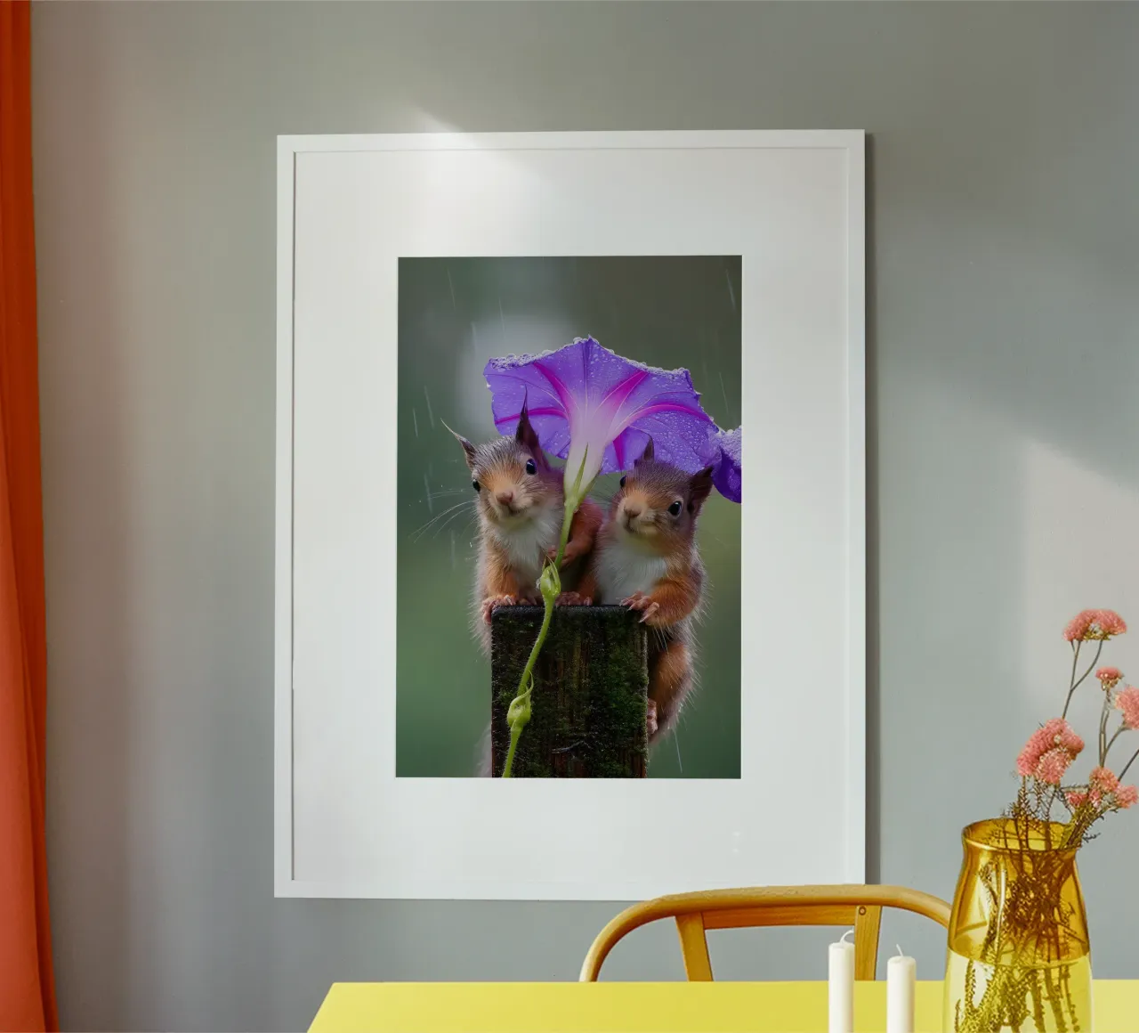Meraviglie naturali nella protezione dalla pioggia poster con telaio in alluminio da M-Ulrich-Digital Art