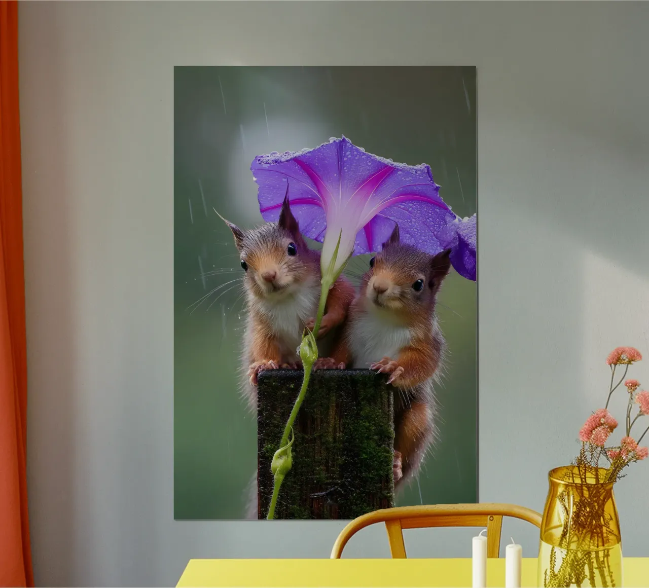 Meraviglie naturali nella protezione dalla pioggia poster con telaio in alluminio da M-Ulrich-Digital Art