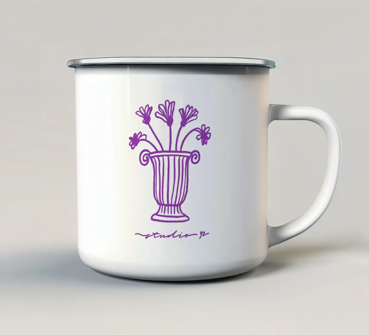 Studio 92 – Purple Bloom tazza in smalto da Studio Mooodz