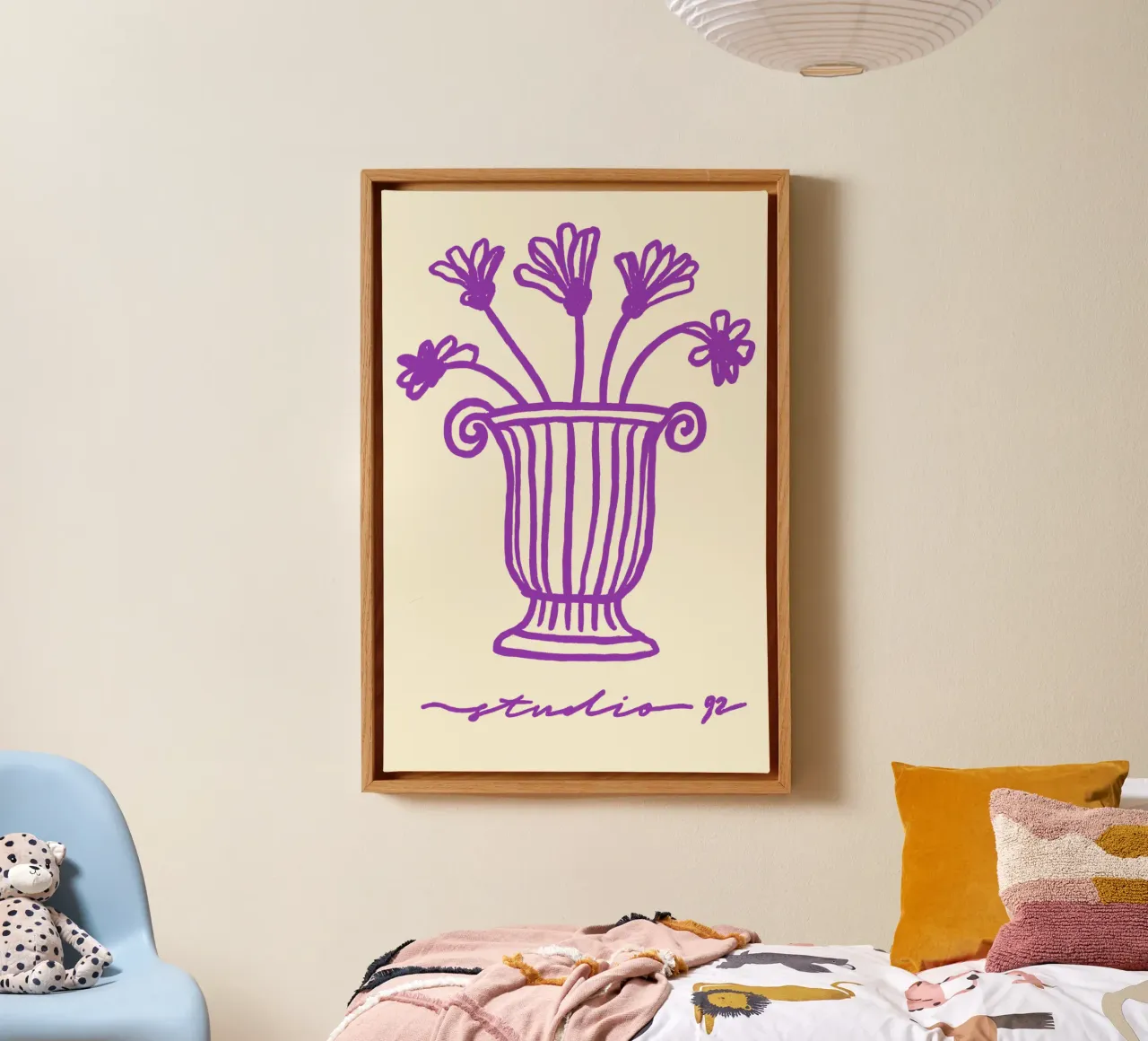 Studio 92 – Purple Bloom tela con Cornice a cassetta da Studio Mooodz