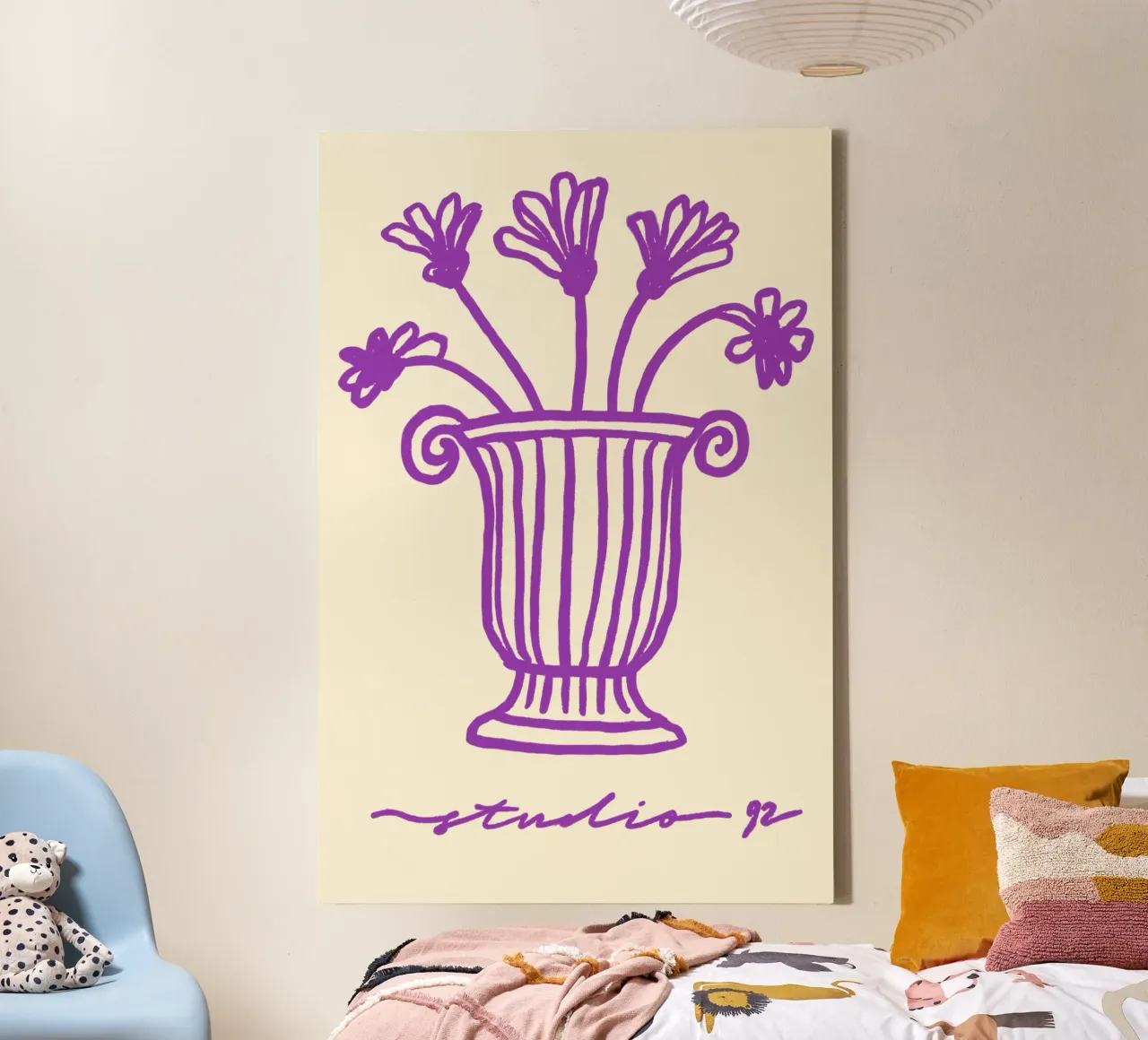 Studio 92 – Purple Bloom tela con Cornice a cassetta da Studio Mooodz