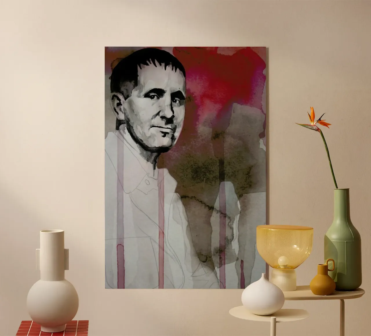 Bertolt Brecht Acryl-Glas von David Diehl