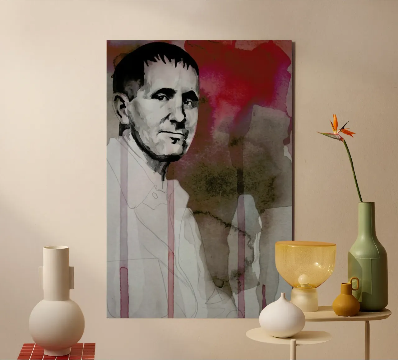 Bertolt Brecht alluminio dibond da David Diehl