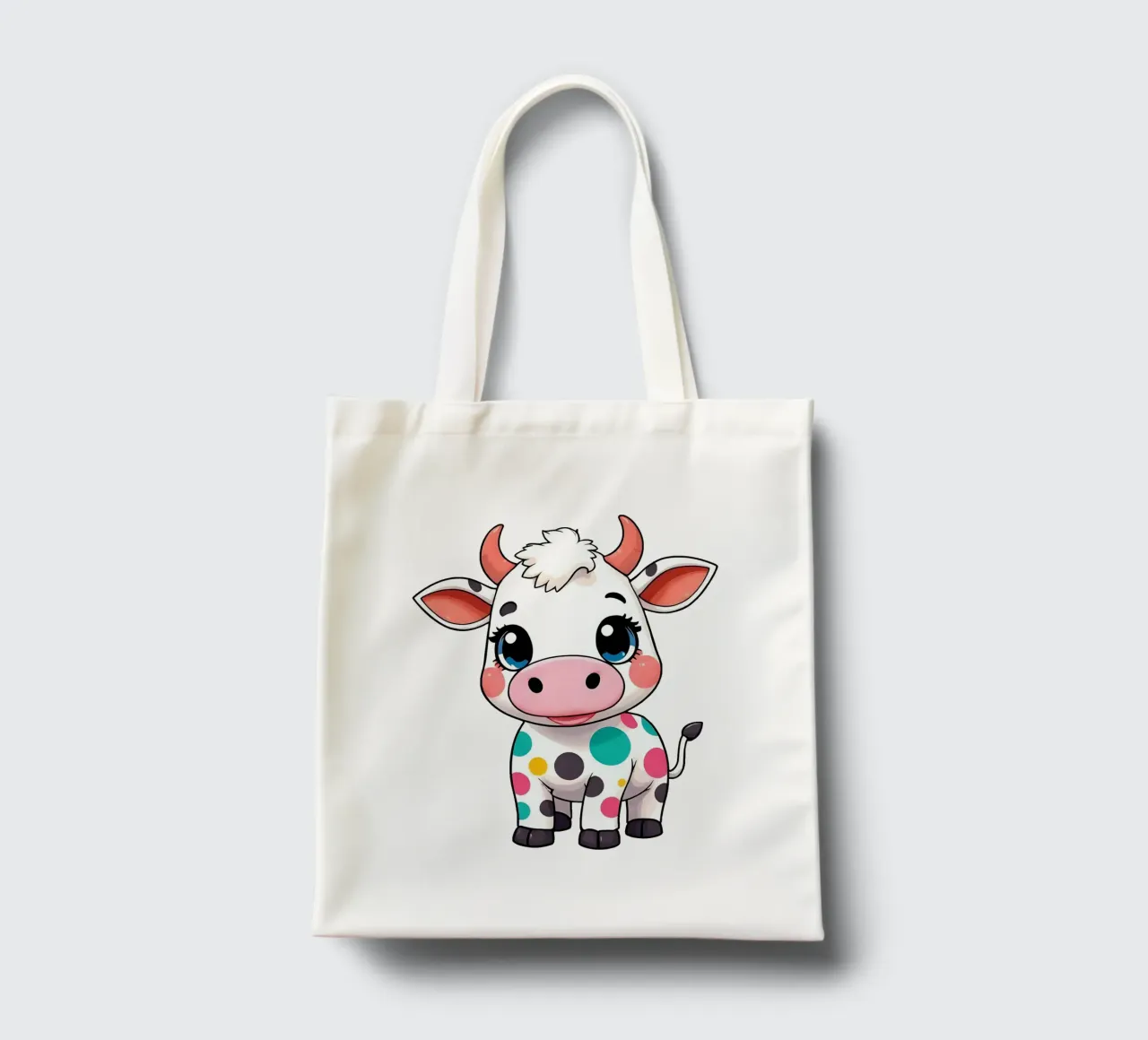 Kuh_1a borsa in juta da Tierisch bunt by LK