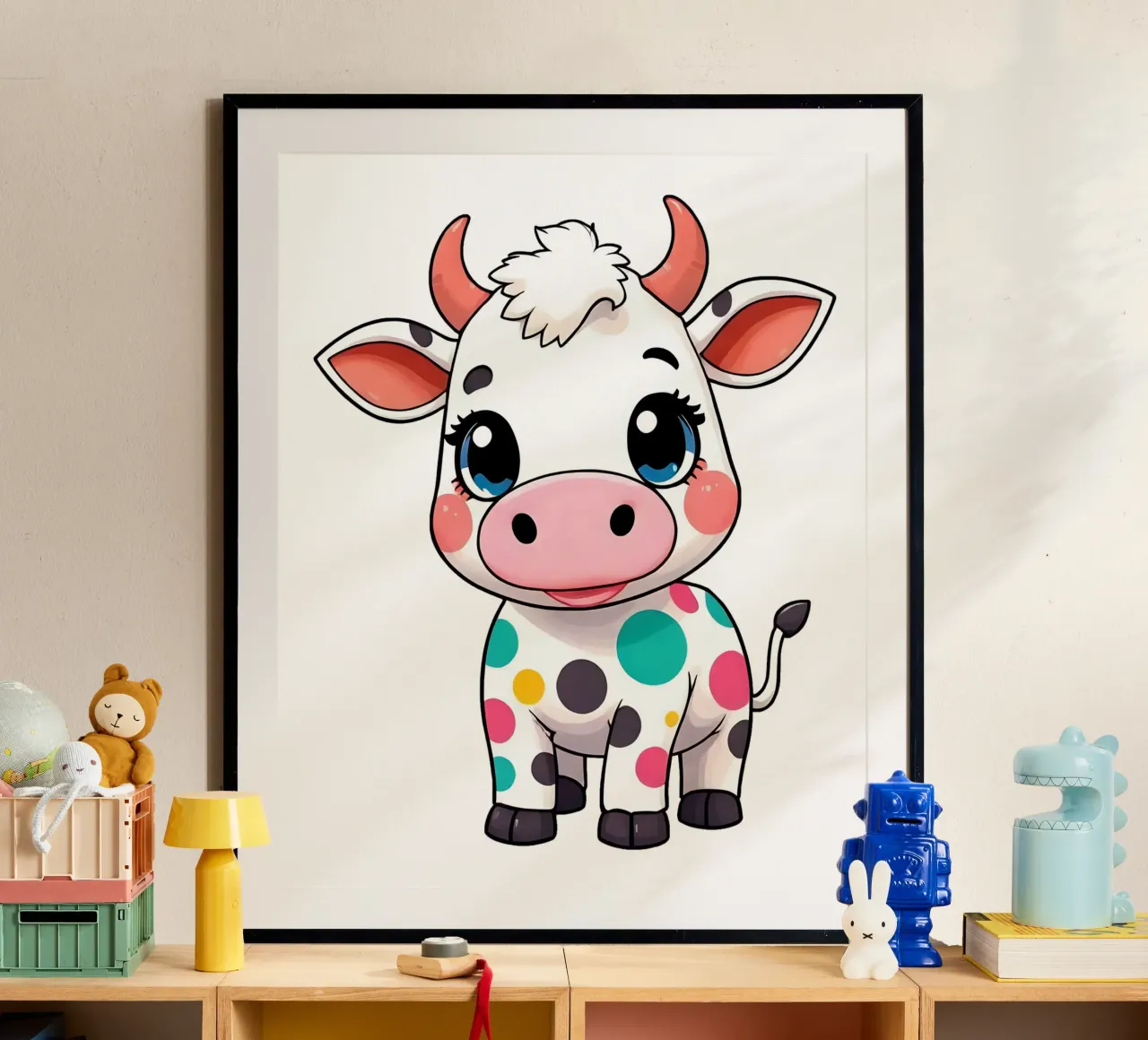 Kuh_1a poster da Tierisch bunt by LK