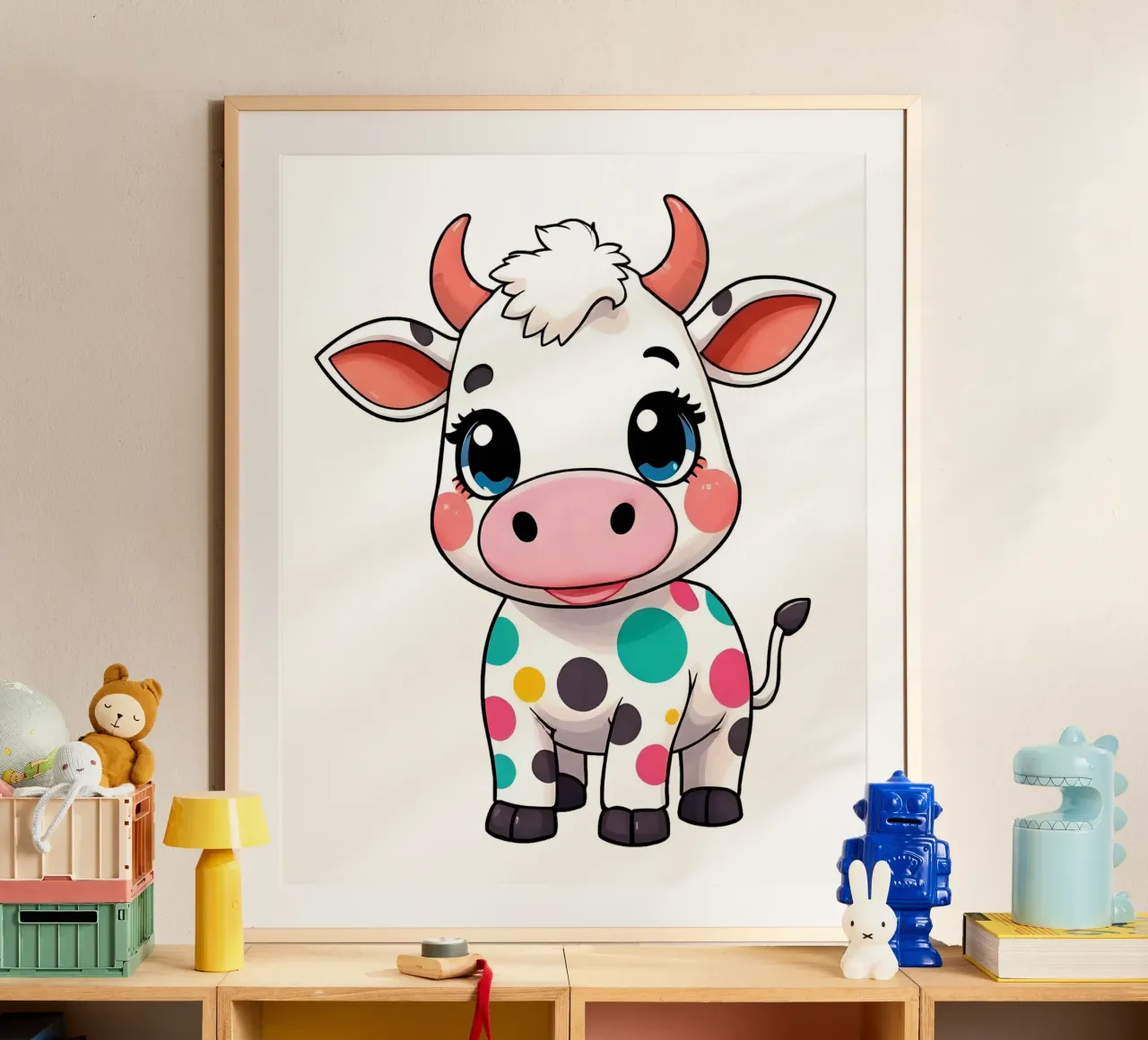 Kuh_1a poster da Tierisch bunt by LK