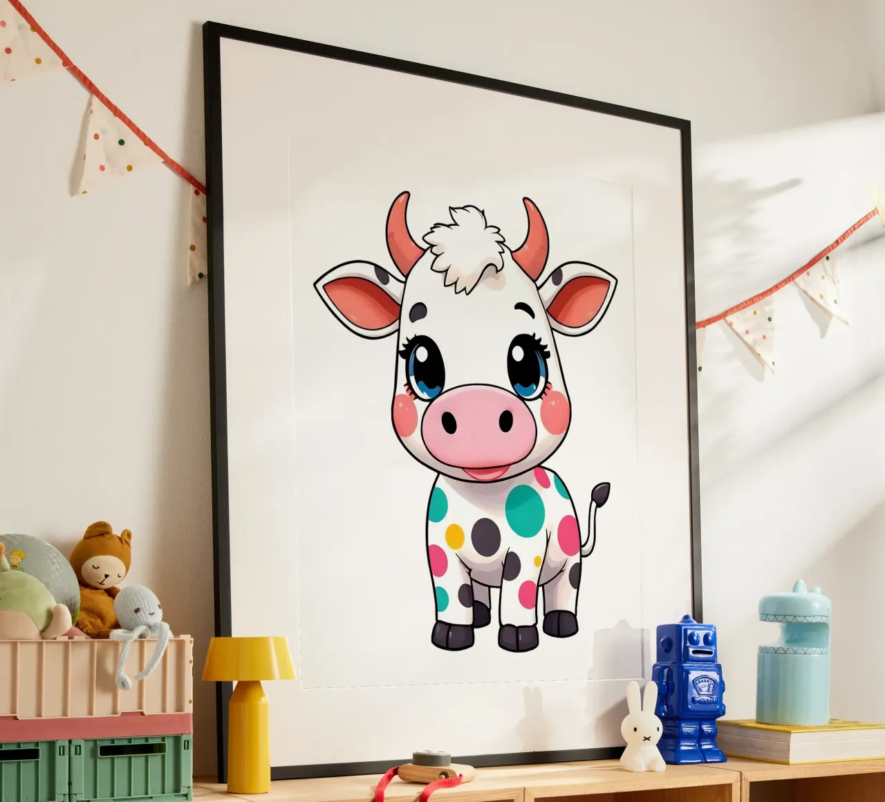 Kuh_1a poster da Tierisch bunt by LK